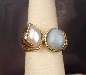 OPAL, PEARL AND EIGHTEEN KARAT