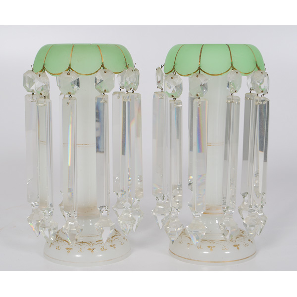 Opalescent Glass Lumineres a pair