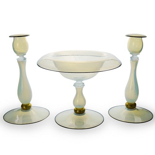 OPALINE GLASS GARNITURE