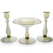 OPALINE GLASS GARNITURE SETDES