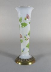 OPALINE GLASS TRUMPET VASE WIT
