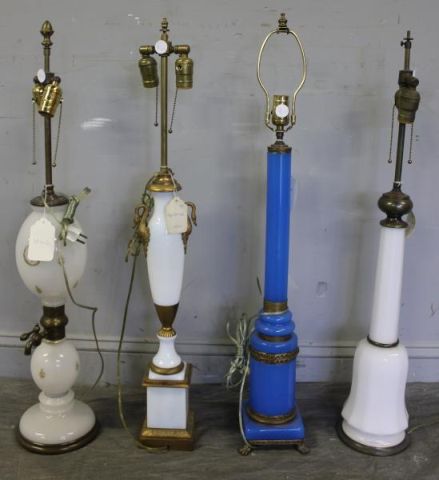 Opaline Lamp Lot.Includes an