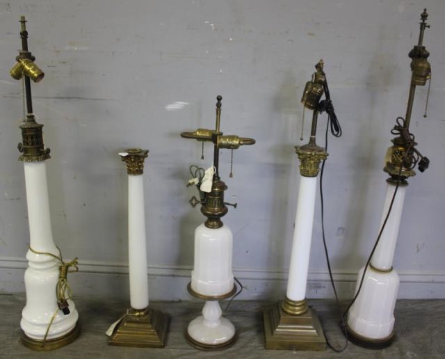 Opaline Lamp Lot.Includes two