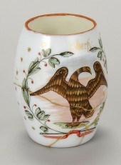 OPAQUE WHITE GLASS HANDLED MUG