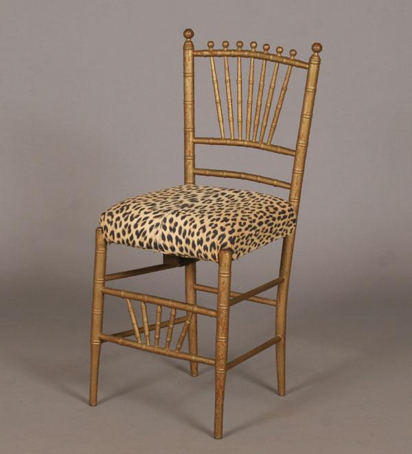 Opera chair with faux leopard