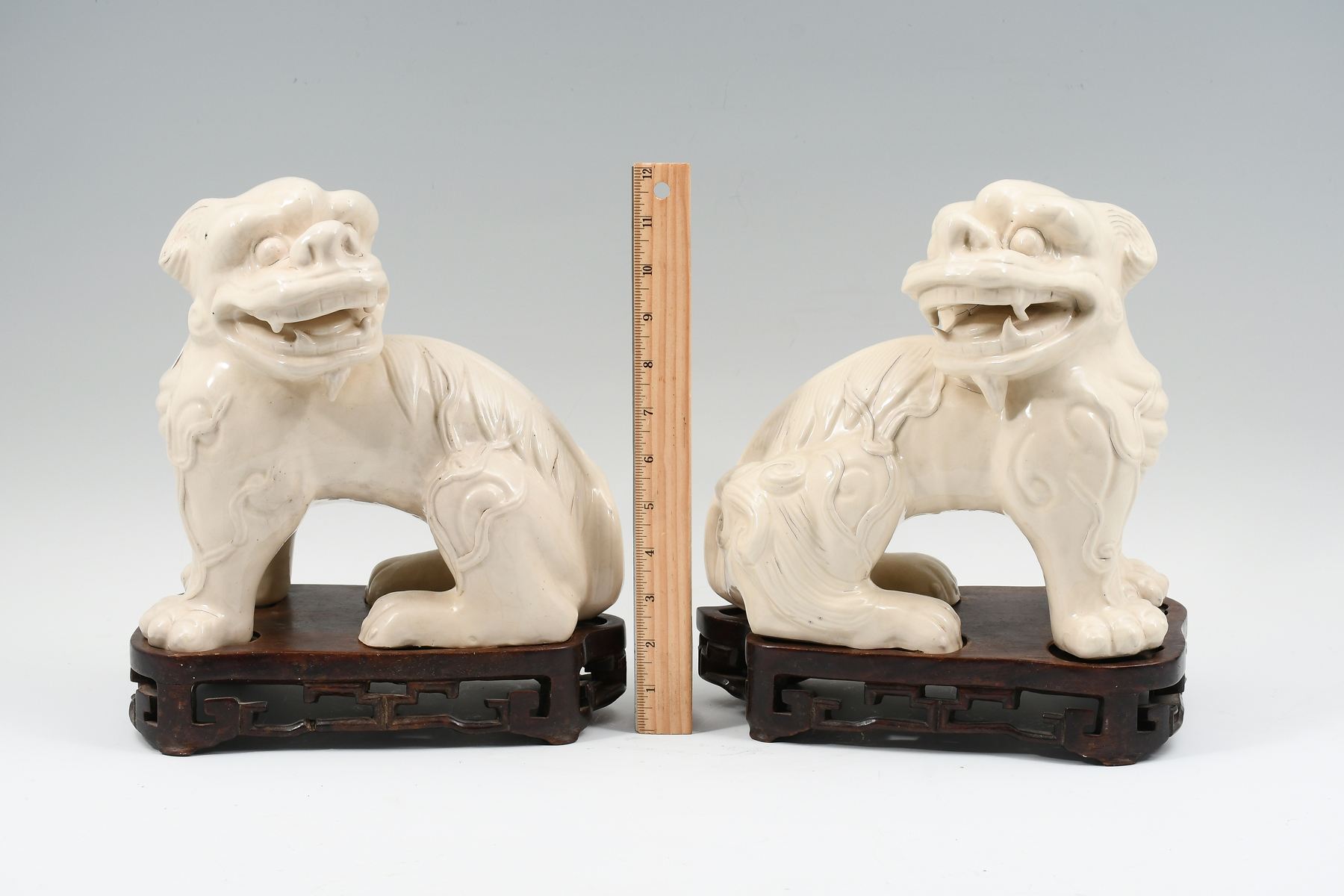 OPPOSING PAIR CHINESE PORCELAIN FOO