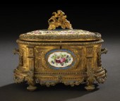 Opulent French Gilt-Bronze Sev