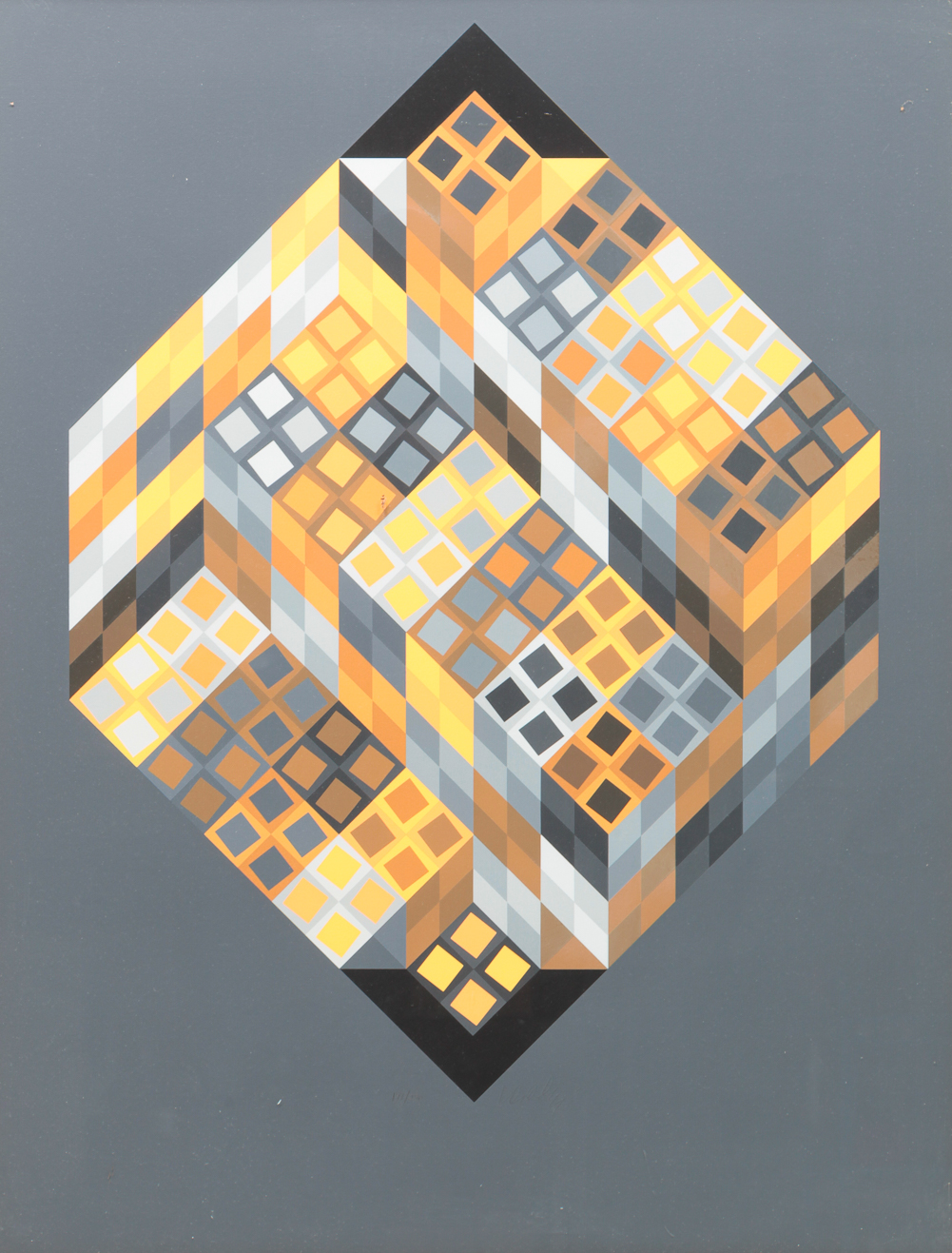 "OR-VAR" PRINT, VICTOR VASARELY.