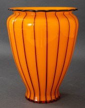 ORANGE AND BLACK "TANGO" GLASS