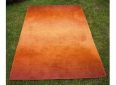 Orange and yellow ombré wool r