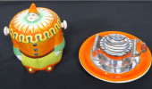 ORANGE ART DECO PAINTED CLOWN
