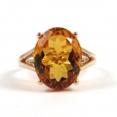 ORANGE CITRINE SOLITAIRE RINGO