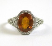 ORANGE SAPPHIRE AND FOURTEEN K