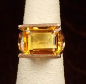 ORANGE SPINEL AND FOURTEEN KAR