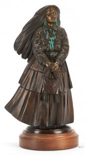 ORELAND JOE BRONZE SCULPTURE,