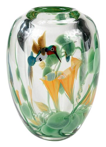 ORIENT & FLUME GLASS VASE1986,