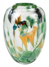 ORIENT & FLUME GLASS VASE1986,