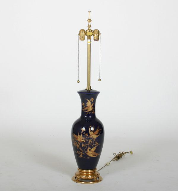 Oriental baluster form Marbro table