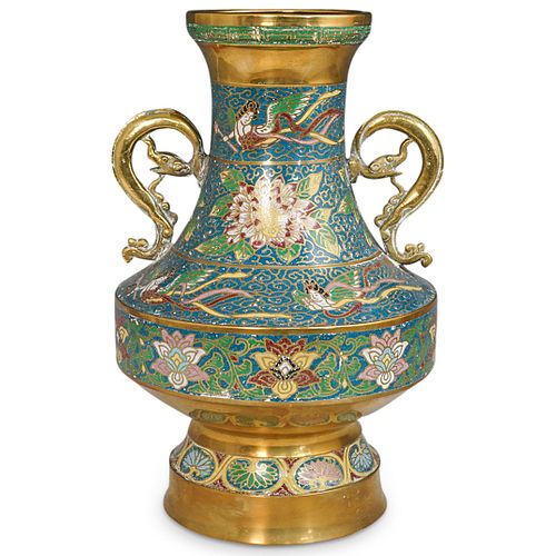 ORIENTAL BRASS & ENAMEL CLOISONNE