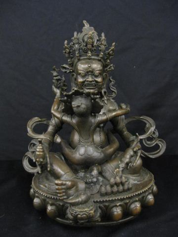 Oriental Bronze of a god 12''