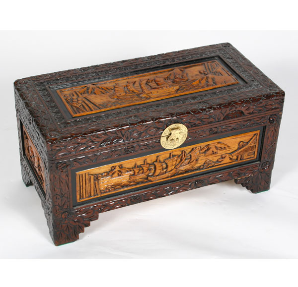Oriental camphor chest; extensively