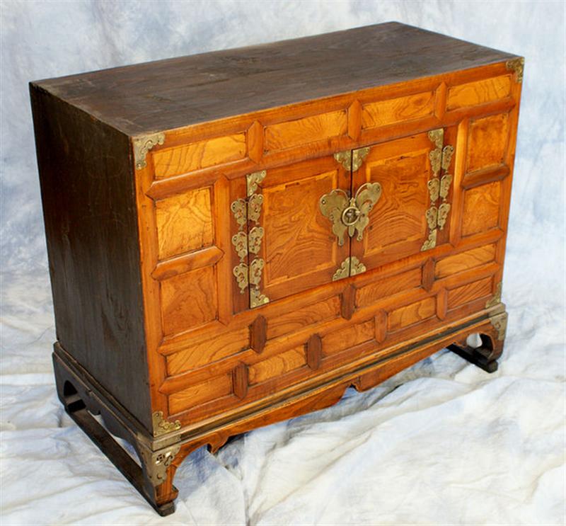 Oriental camphor wood chest with