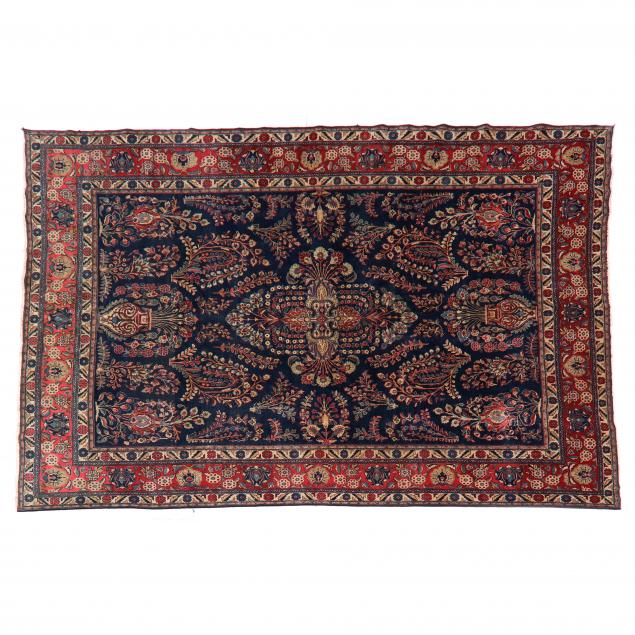 ORIENTAL CARPET Navy blue field