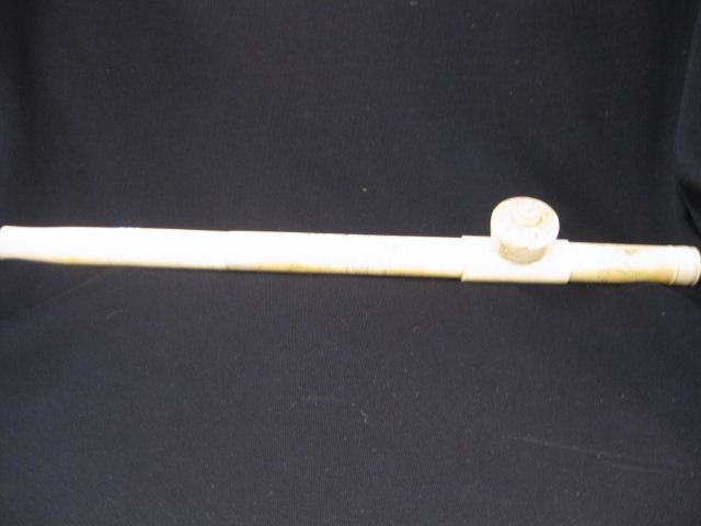 Oriental Carved Bone Pipe