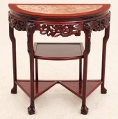ORIENTAL CARVED HARDWOOD CONSO