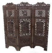 Oriental carved hardwood floor
