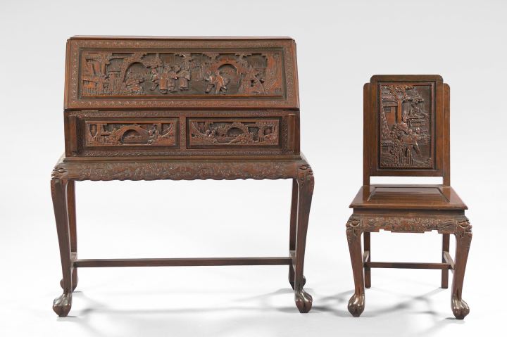 Oriental Carved Teakwood