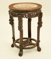 ORIENTAL CARVED TEAKWOOD STAND