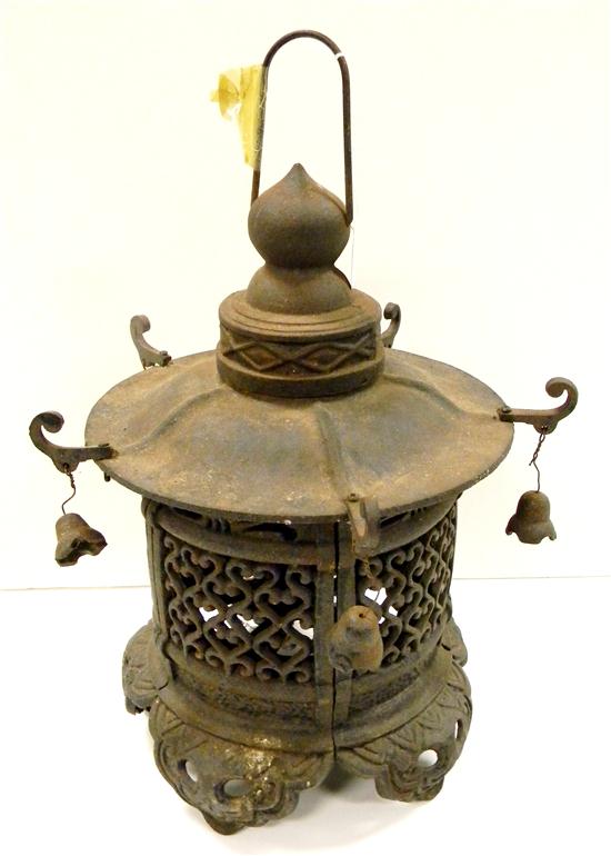 Oriental cast iron lantern  13