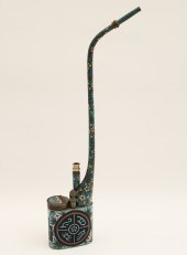 ORIENTAL CLOISONNE OPIUM PIPE