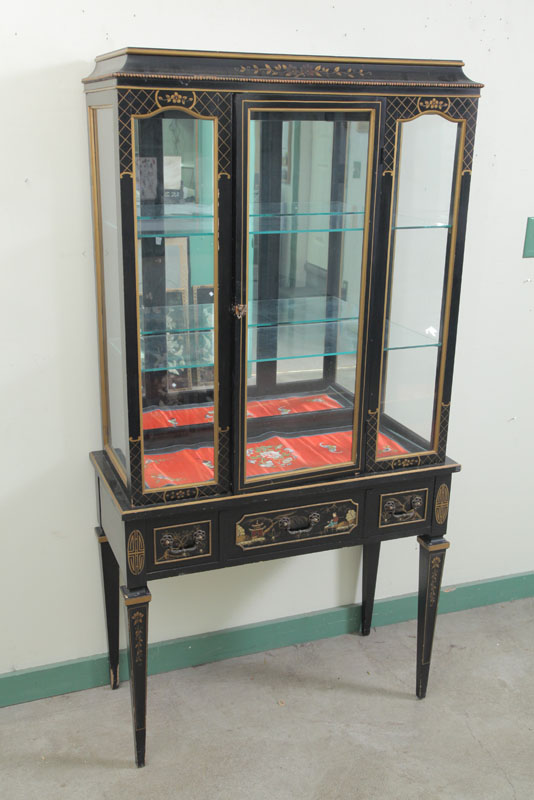 ORIENTAL CURIO CABINET. Black
