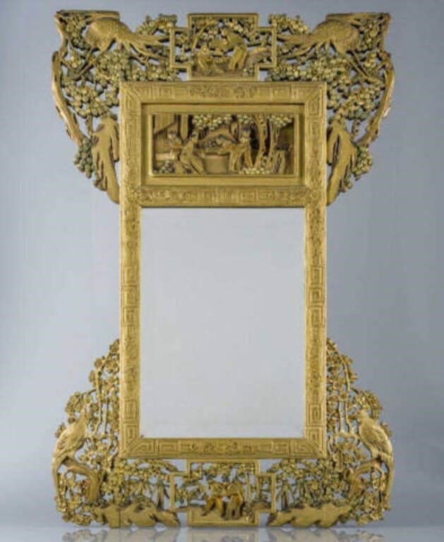 ORIENTAL GILT PATINATED HALL