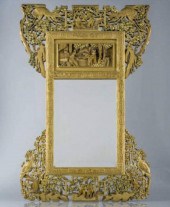 ORIENTAL GILT PATINATED HALL M
