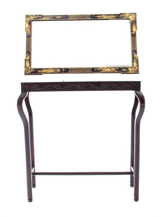 Oriental hardwood hall table and