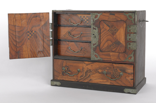 Oriental inlaid cabinet early