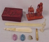 Oriental lacquer figure of a w