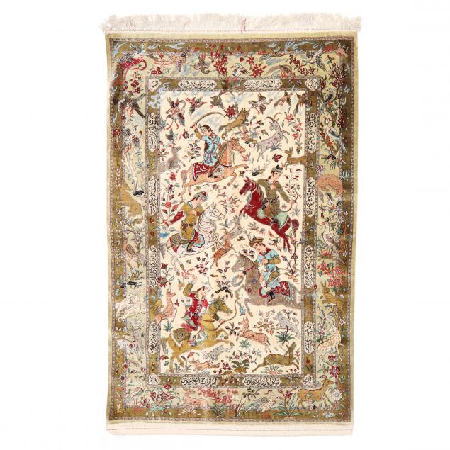ORIENTAL PICTORIAL RUG Ivory