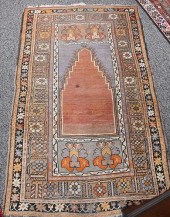 ORIENTAL PRAYER RUG, 3' 7" X 6