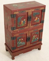 ORIENTAL RED LACQUERED 2 PART