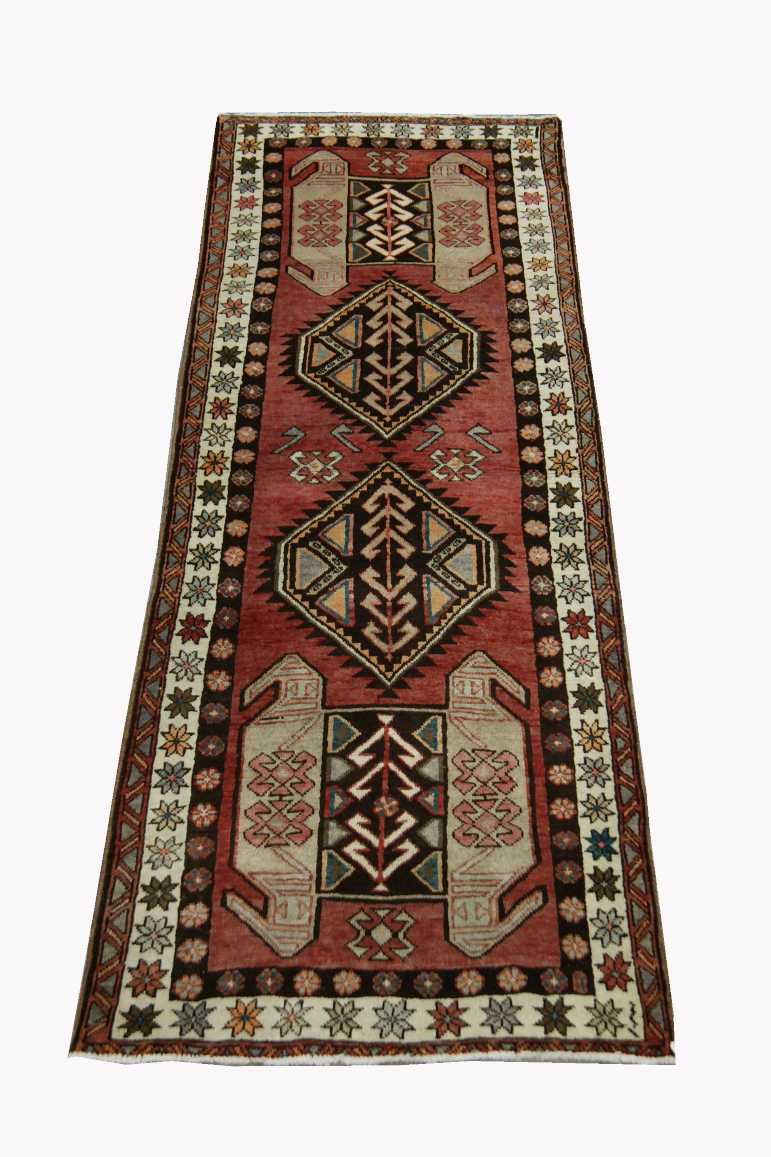ORIENTAL RUG  3'4" X 9'9" KURDISH