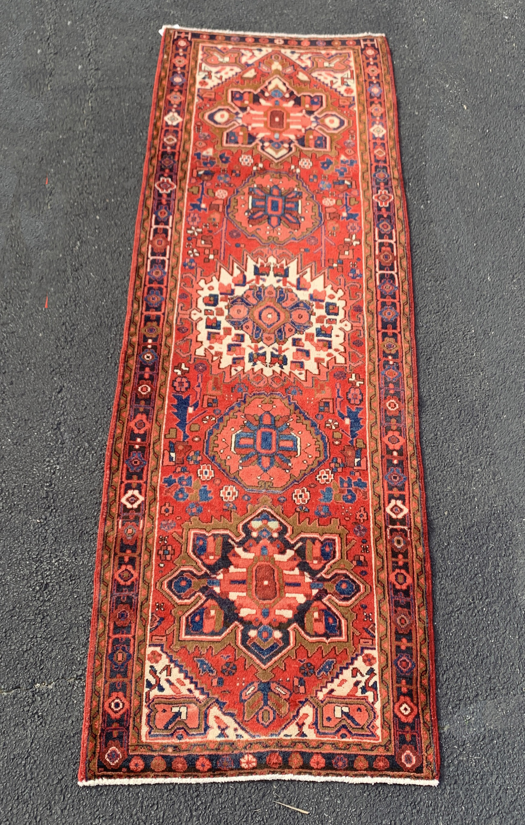 ORIENTAL RUG 3'7" X 10'4" HERIZ