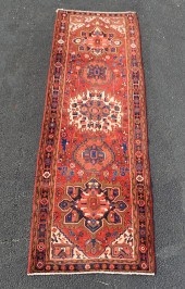 ORIENTAL RUG 3'7" X 10'4" HERI