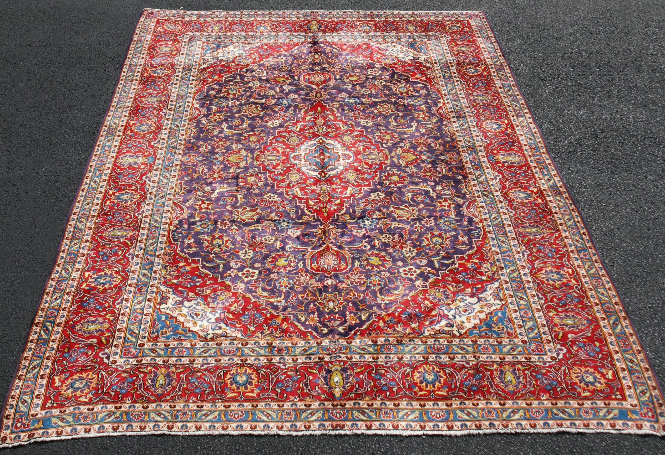 ORIENTAL RUG 9'7" X 13'4" KASHAN