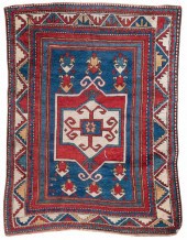 ORIENTAL RUG: KAZAK 3'4" X 4'4