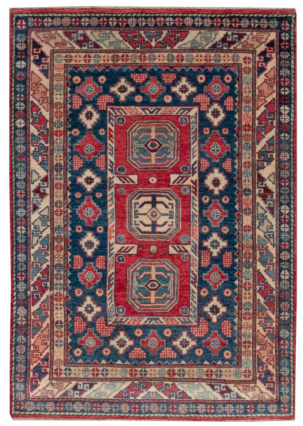 ORIENTAL RUG: KAZAK DESIGN 4'2" X