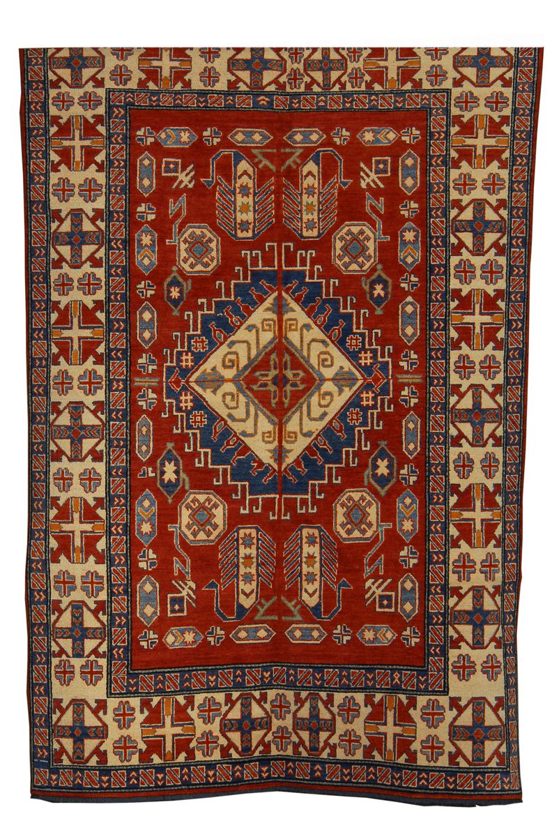 ORIENTAL RUG: KAZAK DESIGN5'10 x